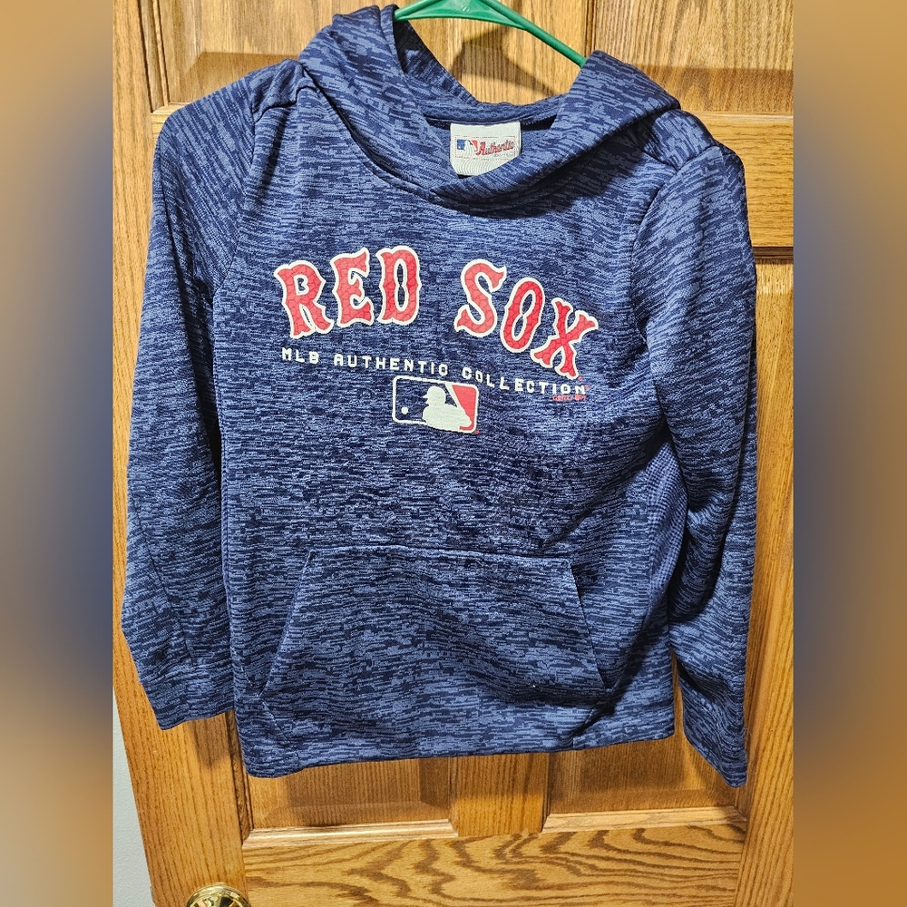 IC COLLECTION Kids Blue Hoodie - Red Sox MLB Authentic Collection